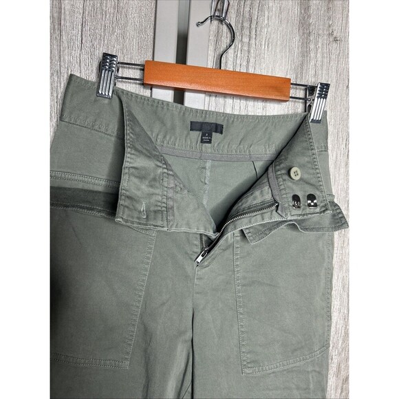 ATM Pants Size 0 Flare Cropped Leg Patch Pockets with Flap Green Color - Picture 3 of 7